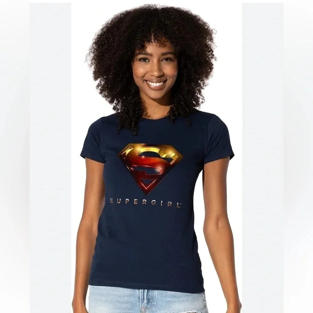 Supergirl cotton blue T-shirt medium